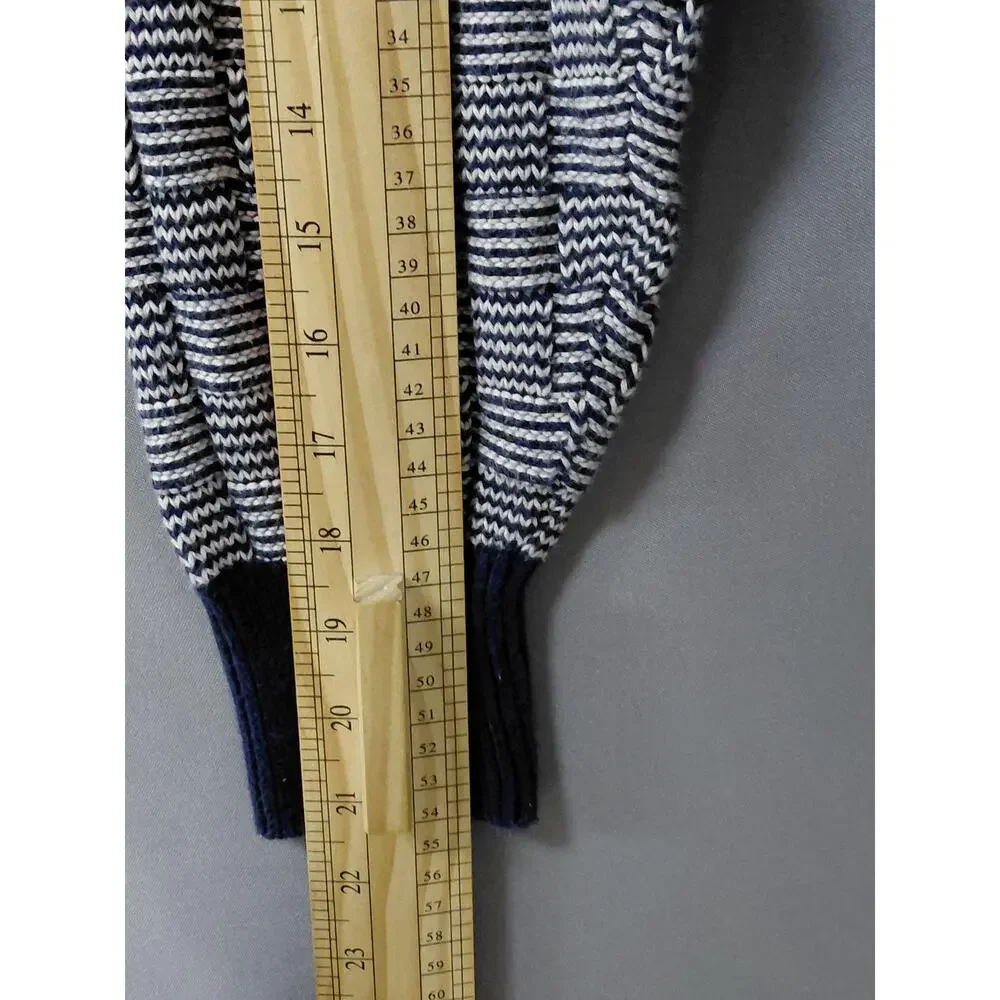 LA Mode Gray Embroidered Knit Geometric Pullover Sweater Men Size M